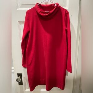J Jill Pure Jill Dress, Red, Long Sleeve, Size Medium